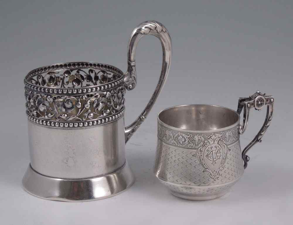 Appraisal: PIECE FRENCH SILVER CUPS pieces to include Unknown French maker