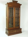 Appraisal: BOOKCASE - Victorian period walnut two part bookcase shaped crest