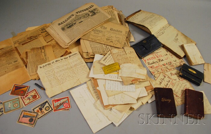 Appraisal: Lot of Mostly th Century Ephemera including four diaries an