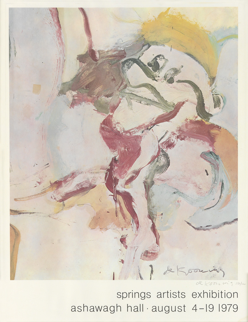 Appraisal: WILLEM DE KOONING - SPRINGS ARTISTS EXHIBITION ASHAWAGH HALL x