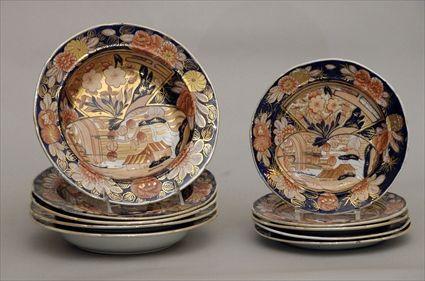 Appraisal: Five Mason's Luncheon Plates together with Five Mason's Soup Bowls