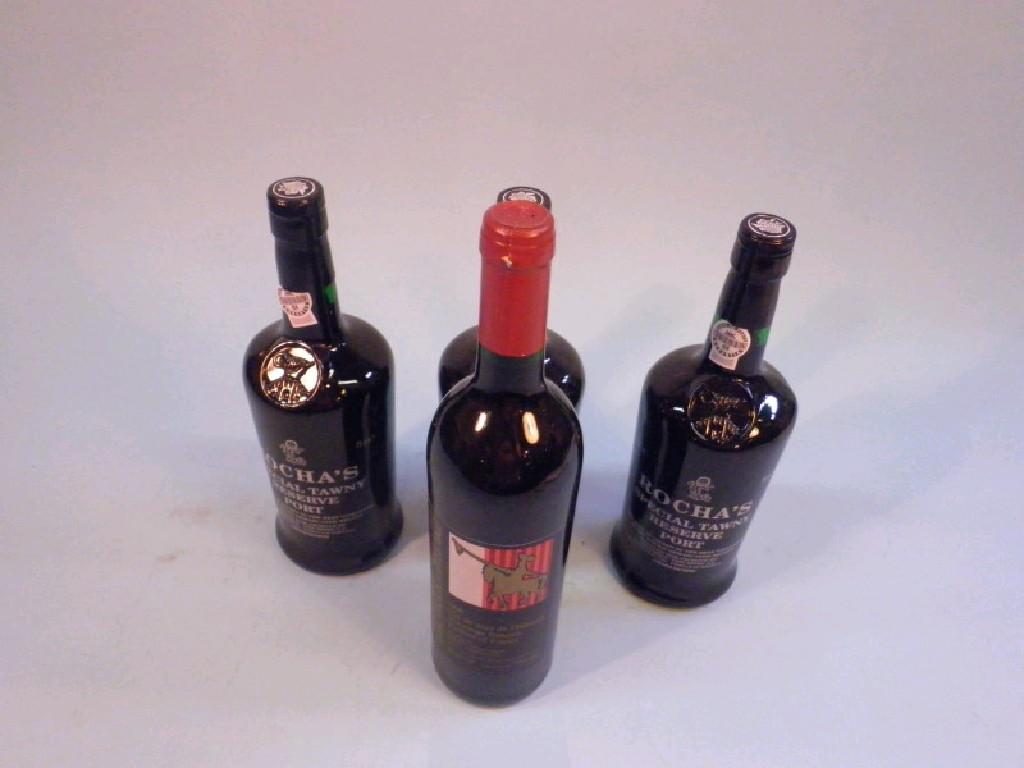 Appraisal: A mixed box of wine - three bottles of Rochas