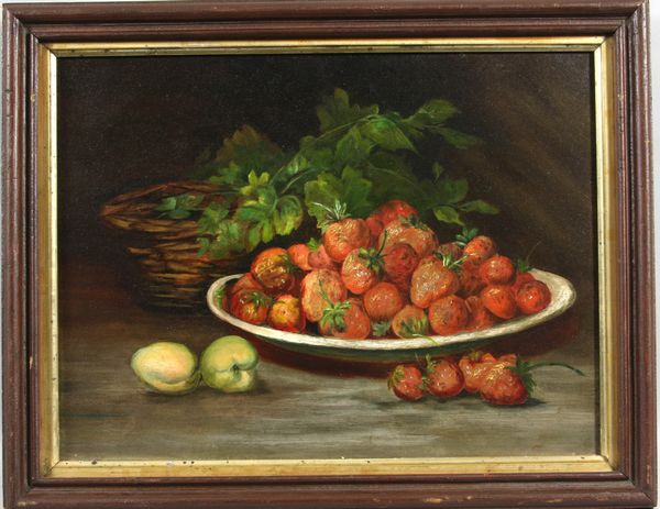 Appraisal: Still life with fruit and leaves o c th Century