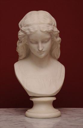 Appraisal: COPELAND PARIANWARE BUST OF A GIRL AFTER JOHN HANCOCK Impressed