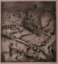 Appraisal: Irene Kissel Cleveland School b Drypoint etching by Irene Kissel