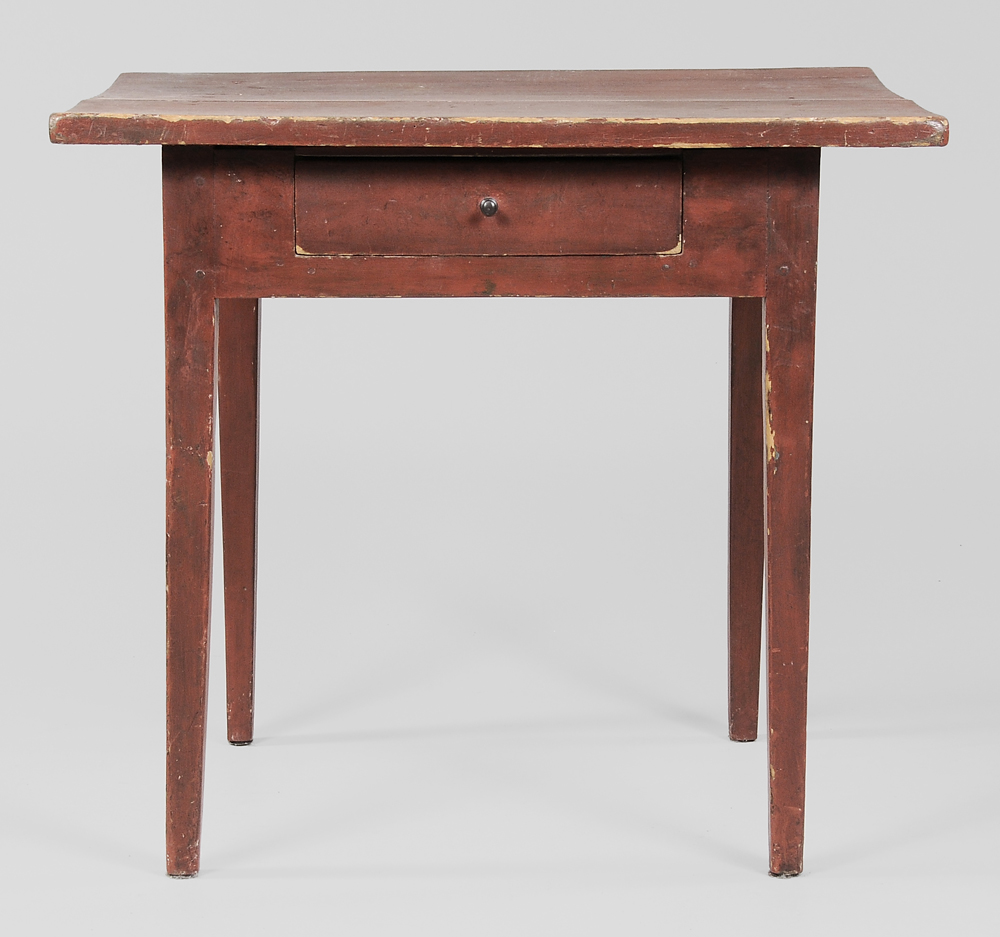 Appraisal: American Red-Painted Federal Table Southern states possibly Randolph County North