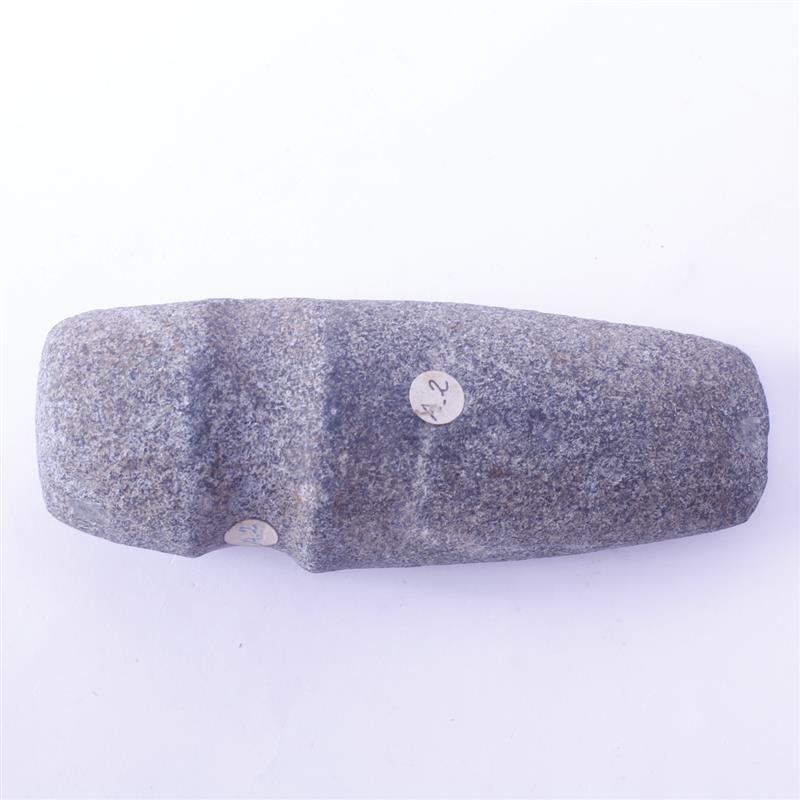 Appraisal: Three-Quarter Grooved Granite Axe Small chip to bit H