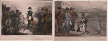 Appraisal: Pair of Napoleonic Hand-colored Lithographs Pair of hand-colored lithographs are