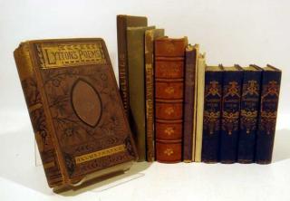 Appraisal: V Delsartean Pantomimes ANTIQUE DECORATIVE LITERATURE Byron Browning Lytton Evangeline