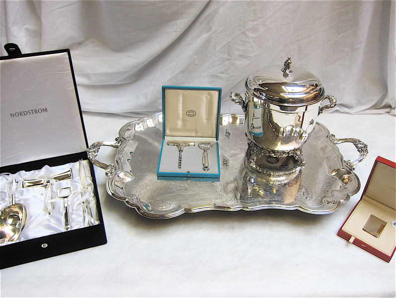 Appraisal: COLLECTION OF SILVER SERVING AND OTHER PIECES nine pieces cased