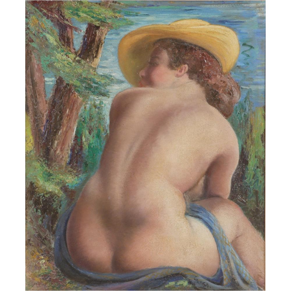 Appraisal: Emil Ganso Germany New York - Sunbath oil on board