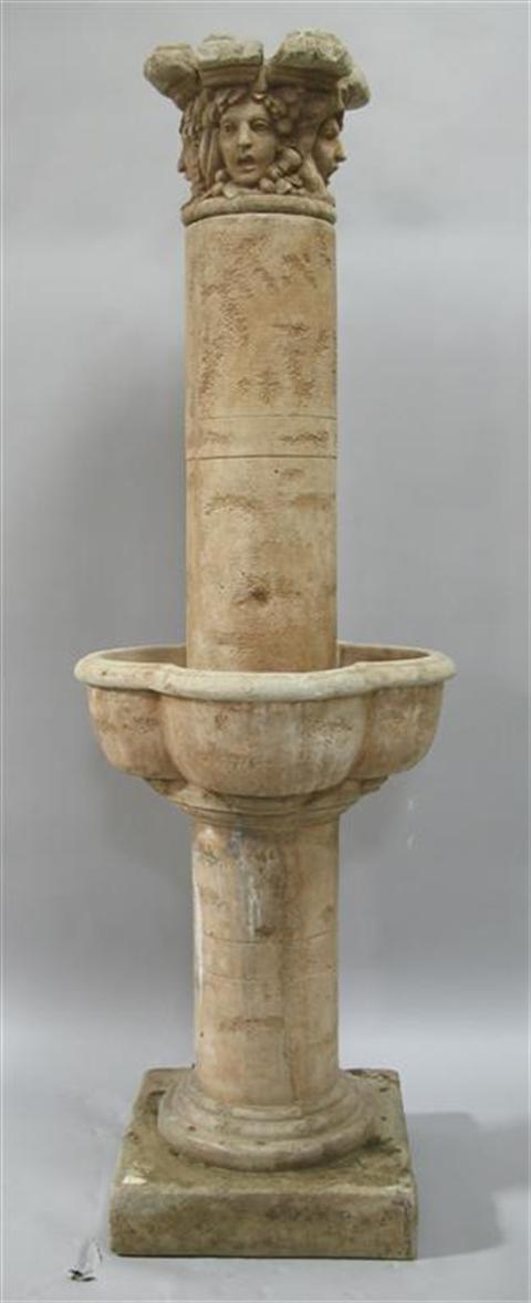 Appraisal: CLASSICAL STYLE GARDEN FOUNTAIN Two sections