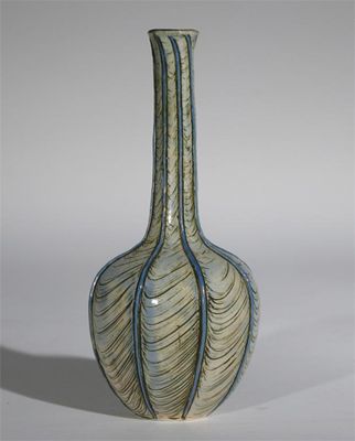 Appraisal: A Martin Brothers stoneware gourd solifleur vase by Walter and