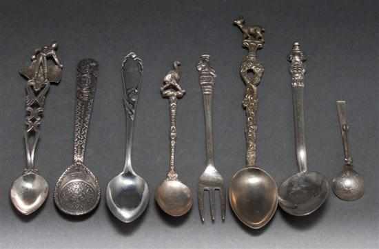 Appraisal: Group of Austrian and South American silver flatware comprising Austrian