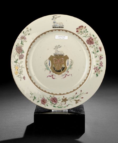 Appraisal: Good Chinese Export Porcelain Armorial Plate Qianlong Reign - of