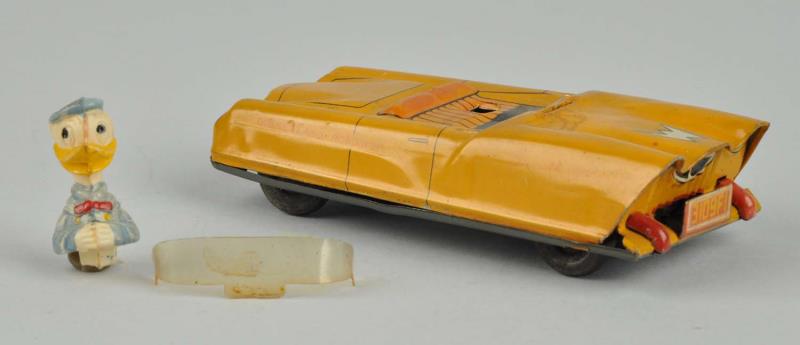 Appraisal: Tin Friction Donald Duck Car Made by Linemar in Japan