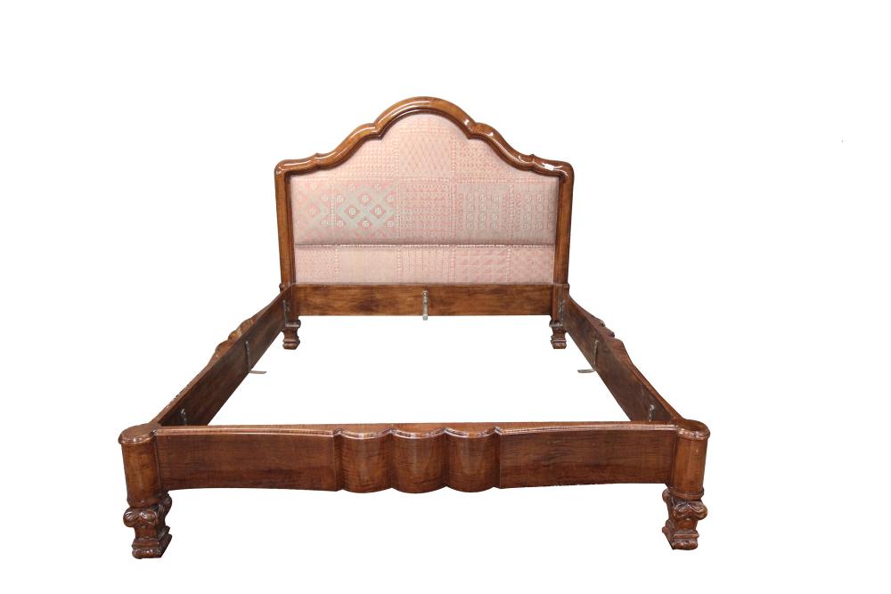 Appraisal: RANDOLPH HEIN CALIFORNIA KING BEDwith Fortuny Ashanti fabric inches wide