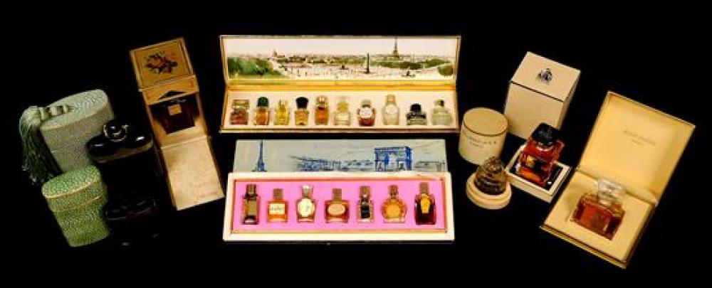 Appraisal: PERFUMES Vintage French perfume collection including Joy by De Jean