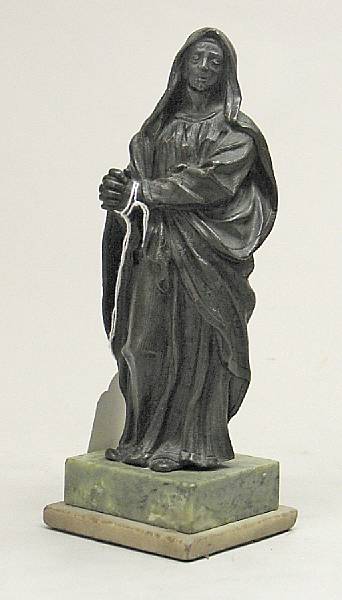 Appraisal: A Northern European Baroque patinated bronze figure of La Mater