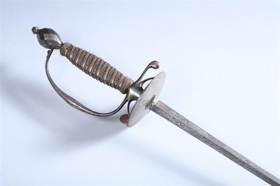 Appraisal: ENGLISH GENTLEMAN'S SMALL SWORD Circa - Triangular steel blade with