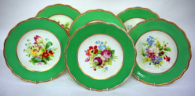 Appraisal: A VICTORIAN PORCELAIN DESSERT SET comprising six plates each with