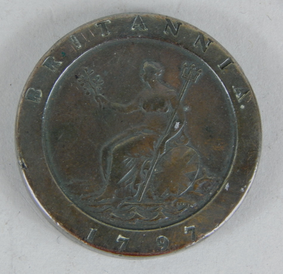 Appraisal: A George III cartwheel penny