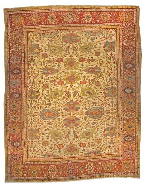 Appraisal: A Sultanabad carpet Central Persia late th century size approximately