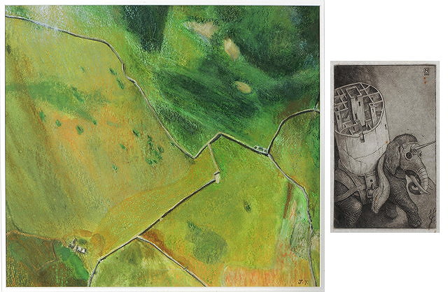 Appraisal: JUDITH YARROW CONTEMPORARY 'From Above - Stonewall Complex' signed with