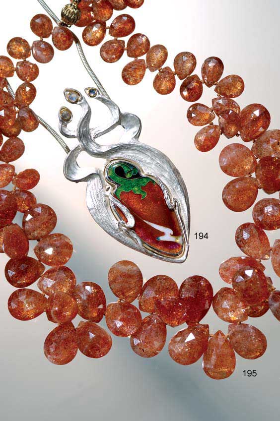 Appraisal: SUBSTANTIAL SUNSTONE NECKLACE Oregon Sunstone is a highly unusual transparent