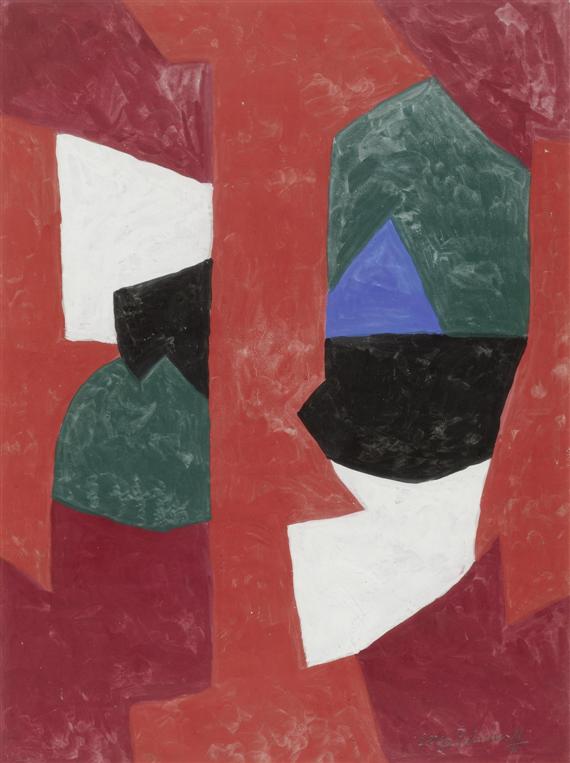 Appraisal: POLIAKOFF SERGE Moscow - Paris Composition abstraite Gouache on paper