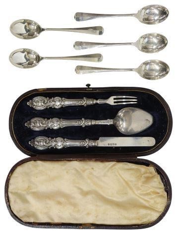 Appraisal: lot of English sterling silver flatware including piece Victorian youth