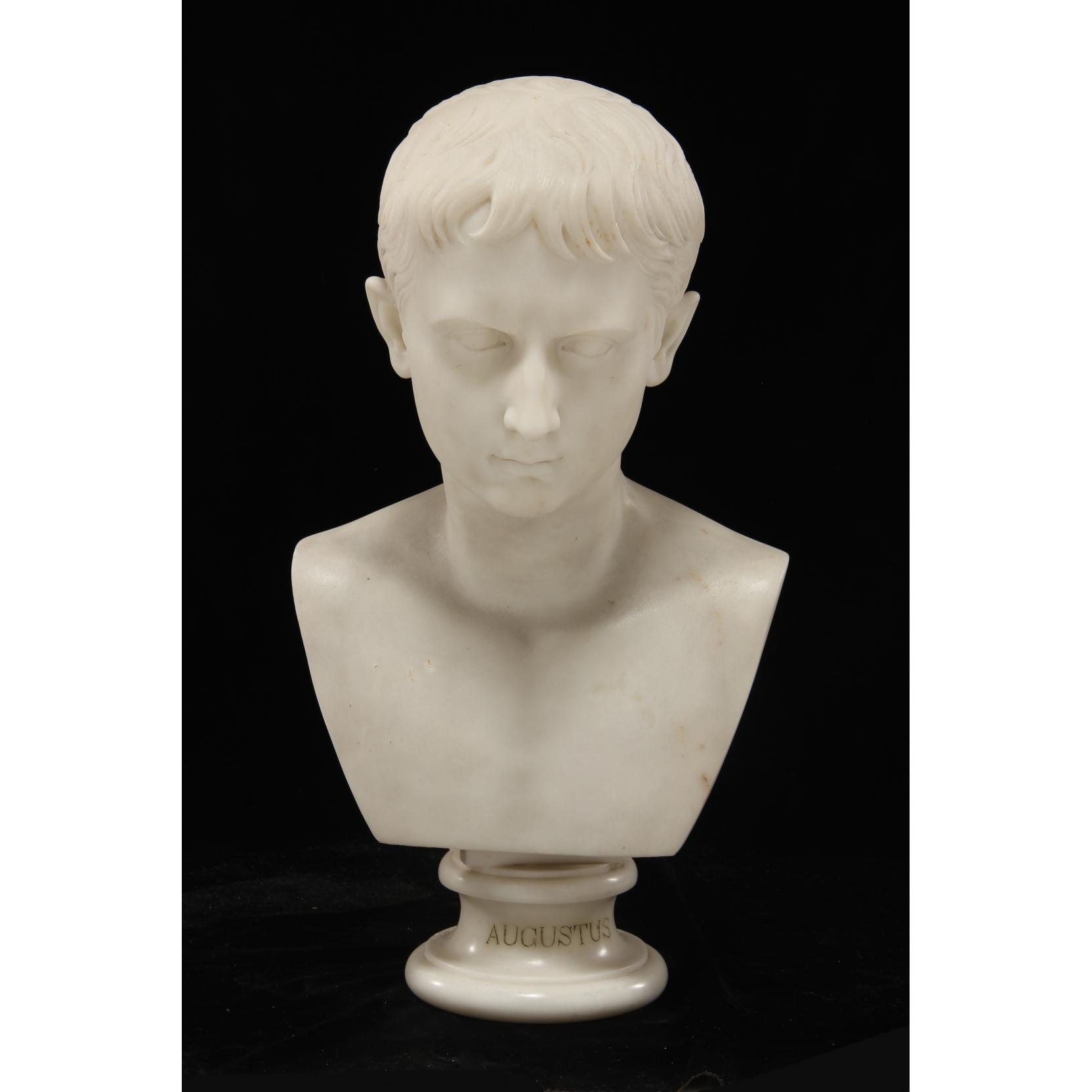 Appraisal: Marble Bust of the Emperor Augustus After the Antique th