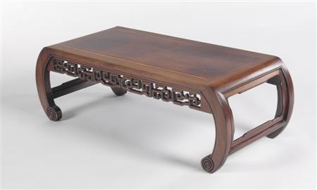 Appraisal: A th century Chinese rosewood low table of rectangular form