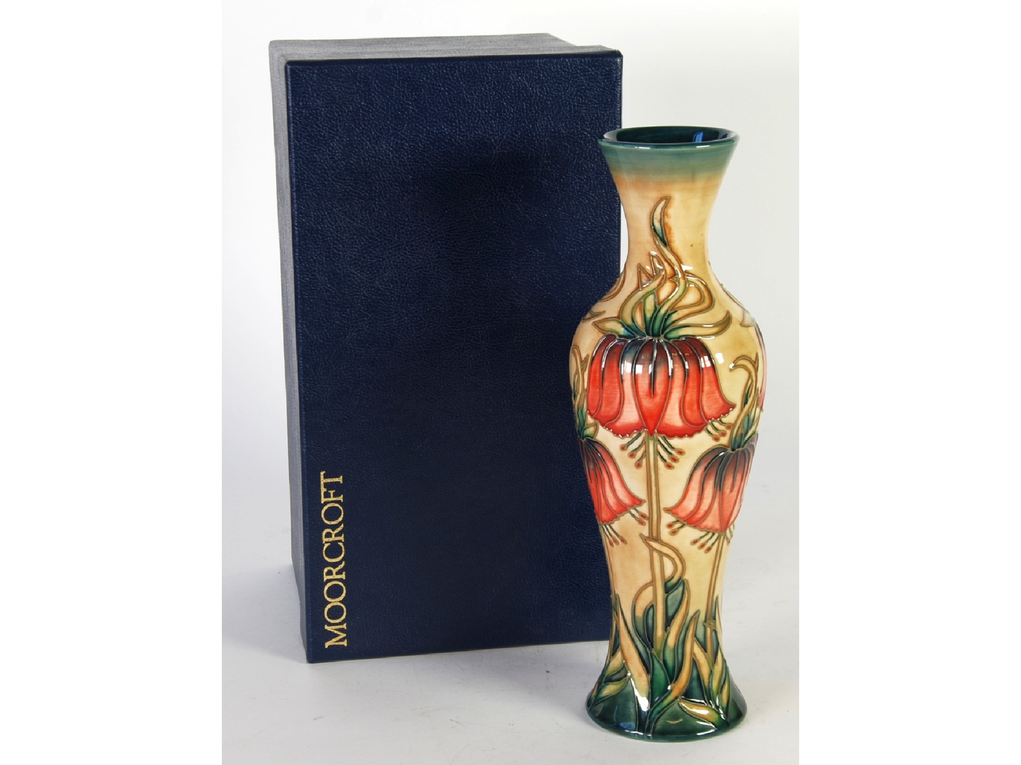 Appraisal: A SIGNED LIMITED EDITION MODERN MOORCROFT CROWN IMPERIAL PATTERN TUBE