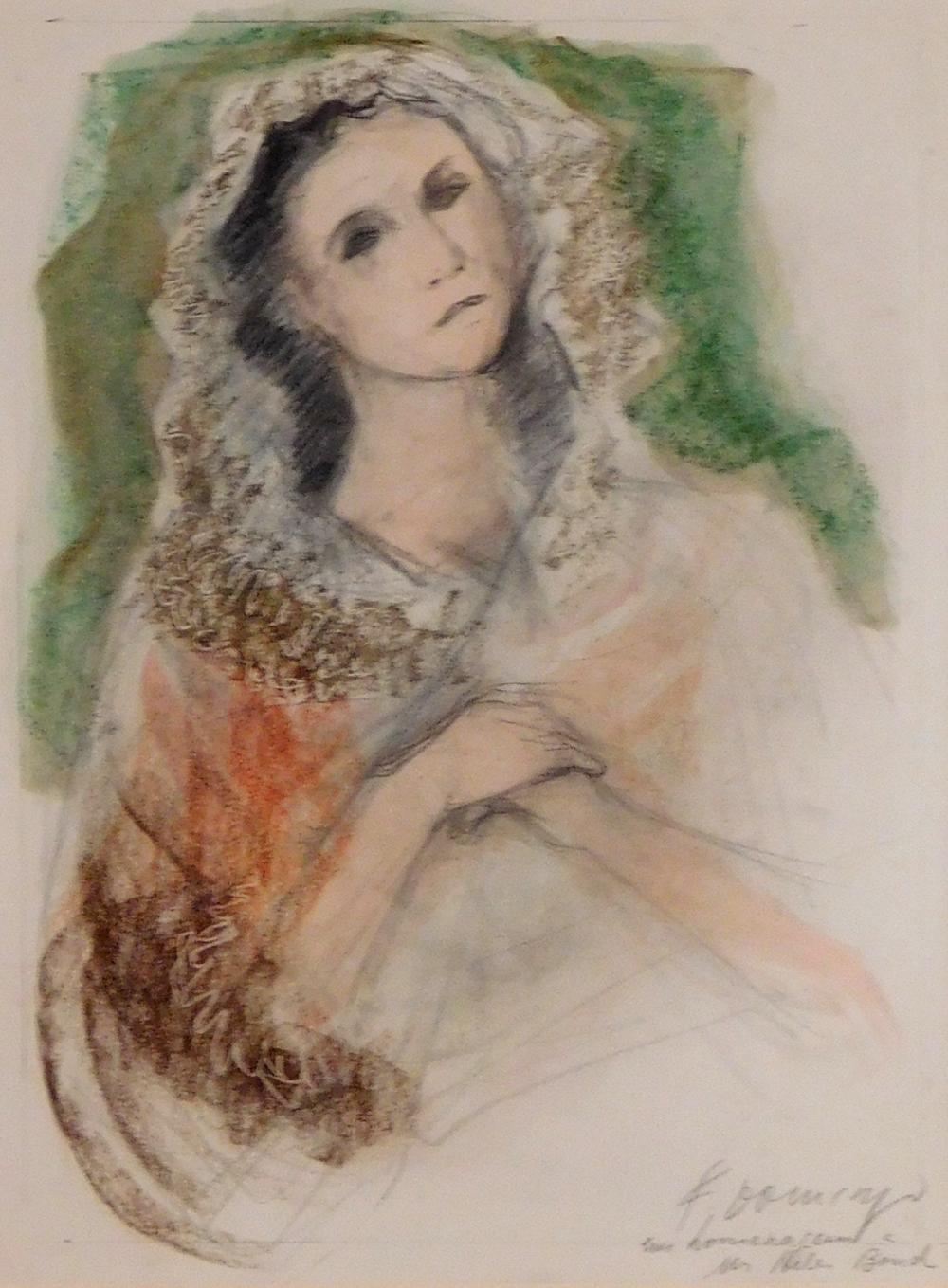 Appraisal: Francisco Domingo Y Segura Spanish - mixed media drawing of