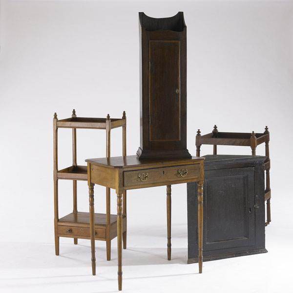 Appraisal: ENGLISH FURNITURE GROUPING Five pieces include two tier tables one