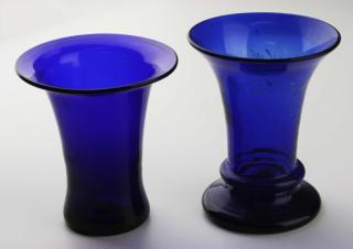 Appraisal: two th c free blown glass vases with flared lips