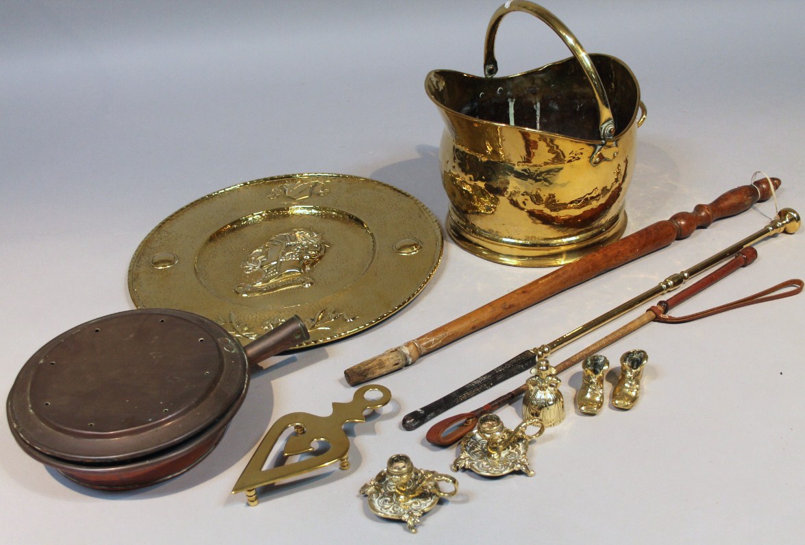 Appraisal: Various brassware and collectables to include an early thC wall