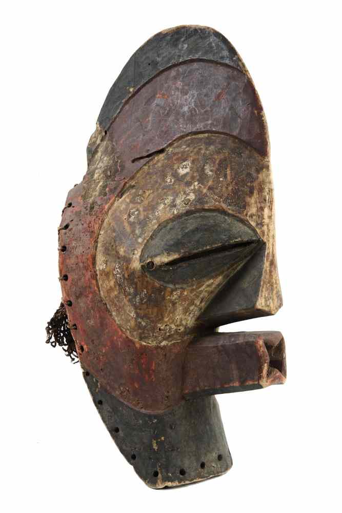 Appraisal: AFRICAN RITUAL MASK - Songye People Zaire Kifwebe Mask carved