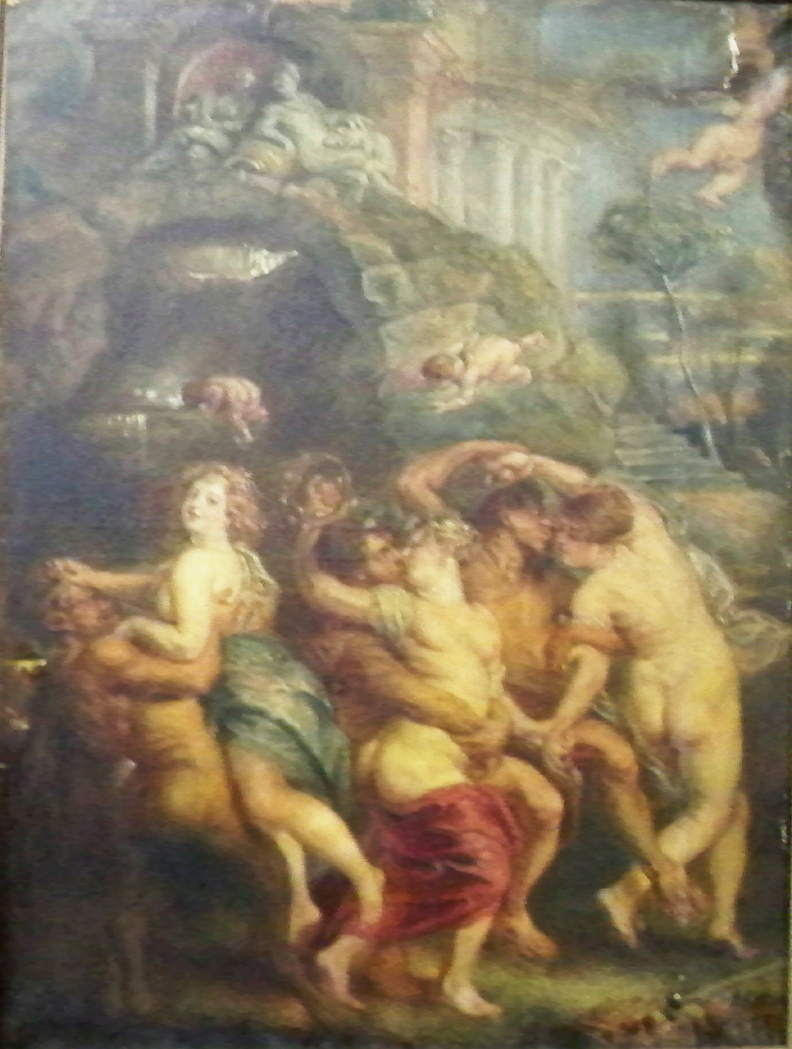 Appraisal: After Peter Paul Rubens Satyrs and Maenads Oil on canvas