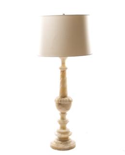 Appraisal: Monumental Alabaster Table Lamp Continental late th century A monumental