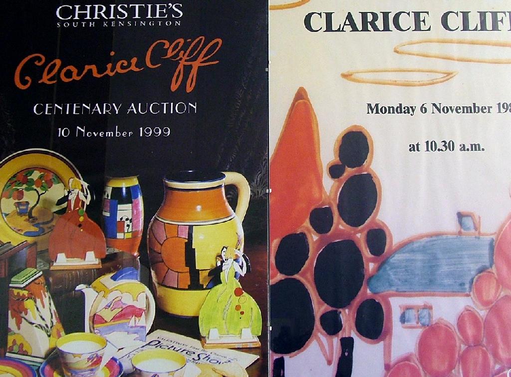 Appraisal: Two Christies South Kensington Clarice Cliff Auction printed advertising posters