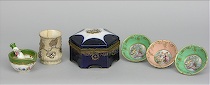 Appraisal: A Group of Varied Porcelain Decorations Lot includes mortar and