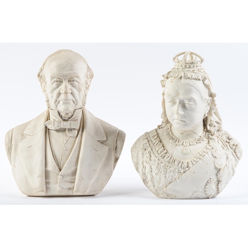 Appraisal: A Robinson and Leadbetter Parian ware bust of William Ewart