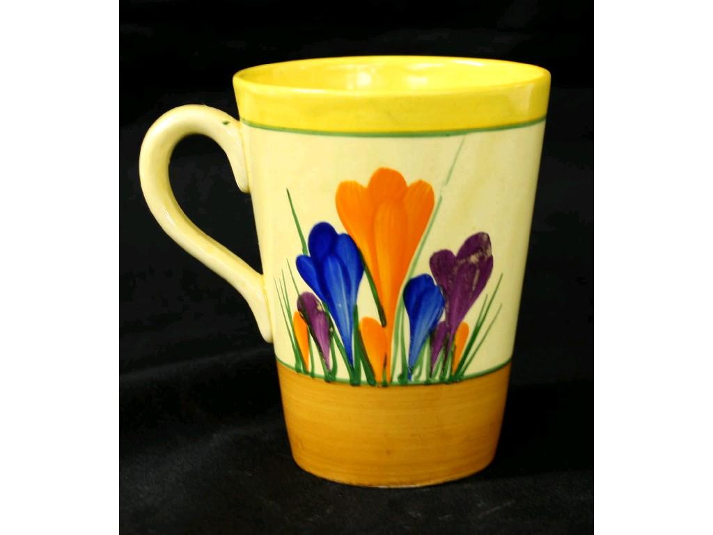 Appraisal: Clarice Cliff 'Autumn Crocus' Bizarre tapered mug high