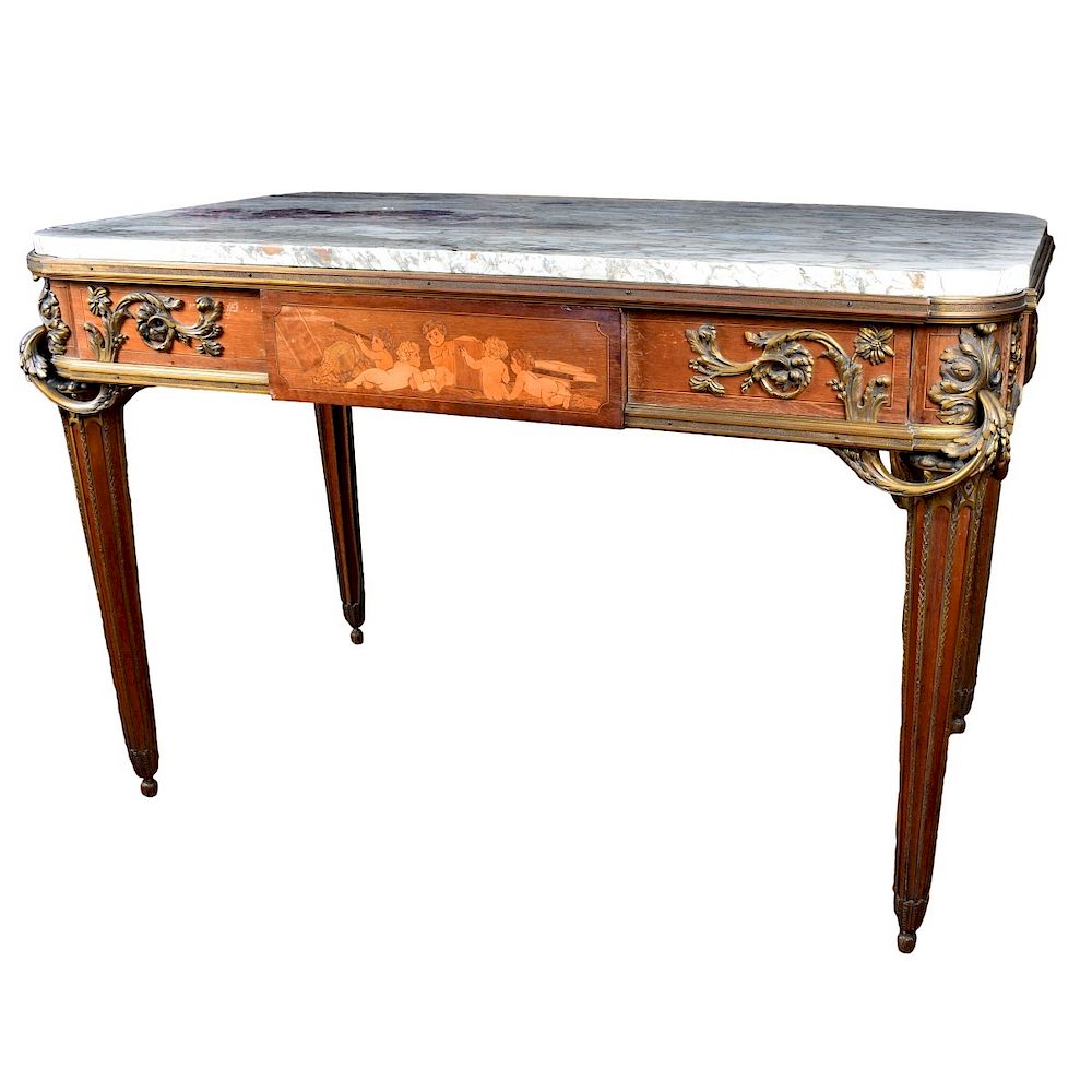 Appraisal: th Century Louis XVI Style Center Table th Century Louis