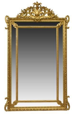 Appraisal: Exceptional Louis XV style giltwood hanging wall mirror late th