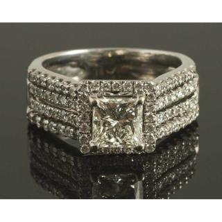 Appraisal: Diamond k Ring Ladies diamond k white gold ring featuring