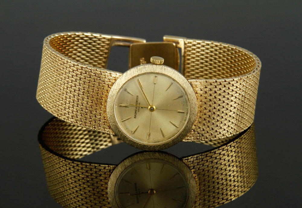 Appraisal: - Men's K Gold Baume Mercier Watch Men's K gold