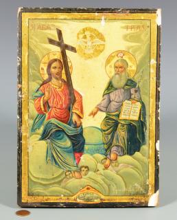 Appraisal: th Century Signed Russian Icon th century signed Russian Icon